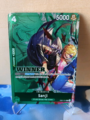 Κάρτα One Piece Trading Card Game Sanji EB01-014 Winner Promo σαν καινούργιο
