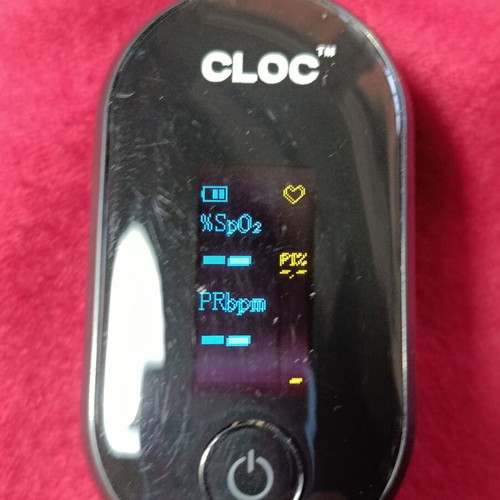 Pulse Oximeter Finger Used, Black with LED Display