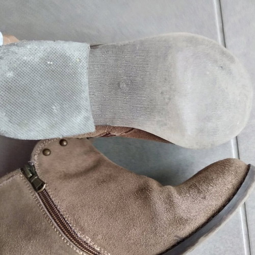 Sonnax suede ankle boots used, beige, size 36, 4 cm heel