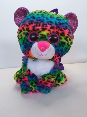 Λούτρινο Beanie Boos Ty-χνουδωτο Dotty τσαντάκι πλάτης λεοπάρδαλη μεταχειρισμένο