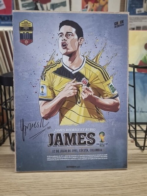 James wooden decorative plaque like new, 13×18 cm