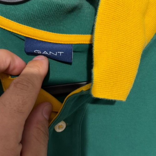 Gant Polo Shirt like new, green and yellow, size M