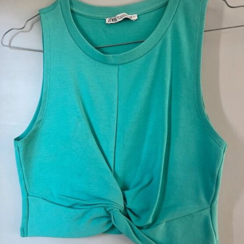 Zara top turquoise size M very comfortable