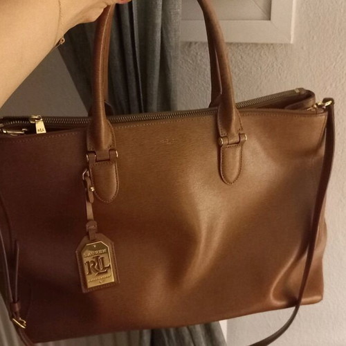 Ralph Lauren leather handbag used, brown