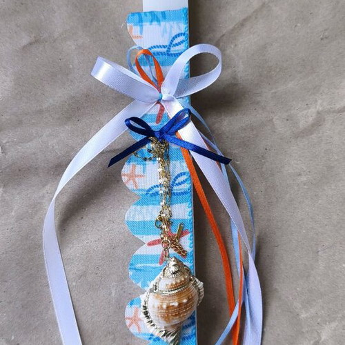 Candle with jewelry and resin shell necklace new