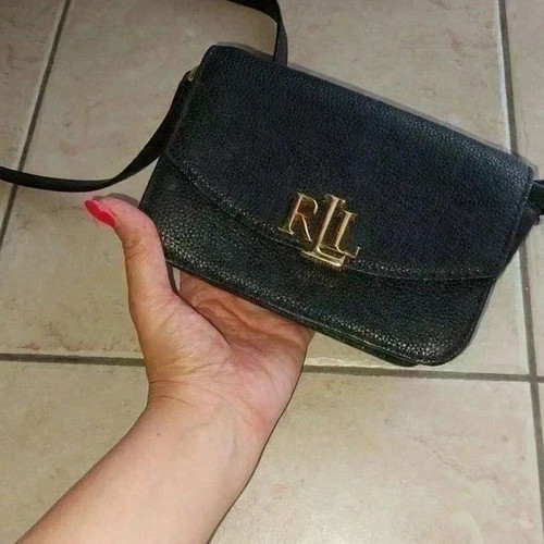 Ralph Lauren leather shoulder bag crossbody and waist, black