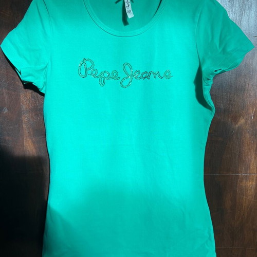 Μπλουζάκι t-shirt Pepe Jeans μεταχειρισμένο, πράσινο, μέγεθος XS