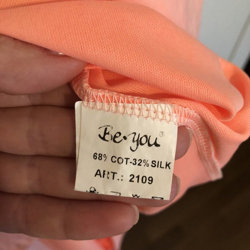 Be You maxi dress salmon cotton-silk like new, strapless boho