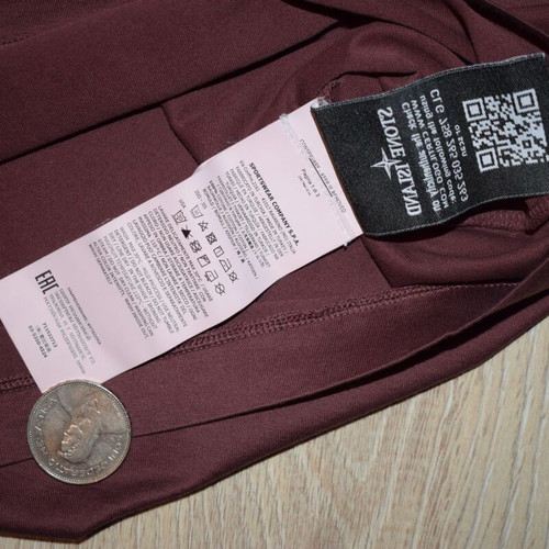 Stone Island long-sleeved patch T-shirt size 3XL used, red