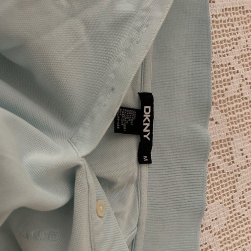 DKNY M women's blouse in sky blue, used!