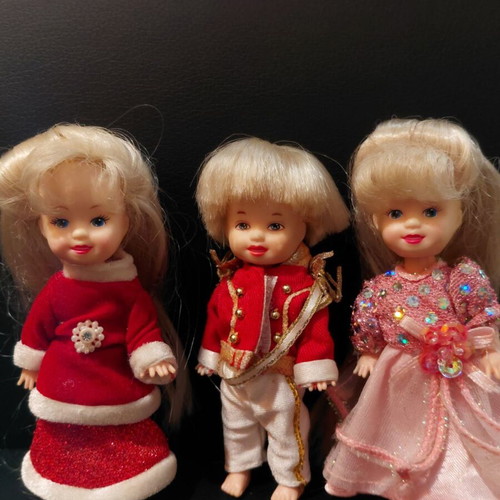Vintage mini dolls set of 3 used