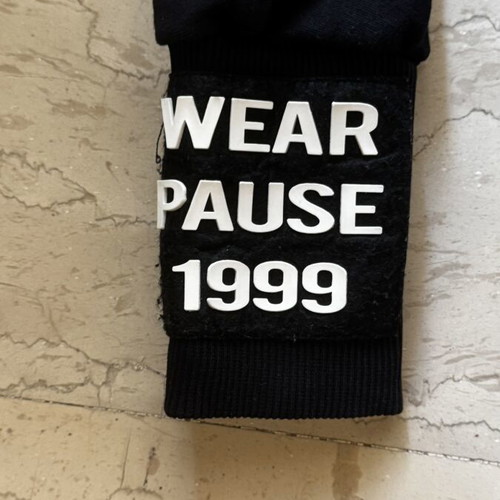 Pause Jeans cropped sweatshirt with waist elastic, black