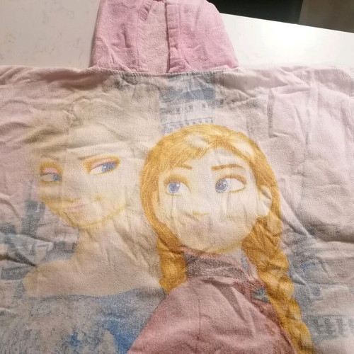 Children's bathrobe Elsa and Anna used, with hood, one size