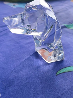 Cristal Durand crystal dog head like new