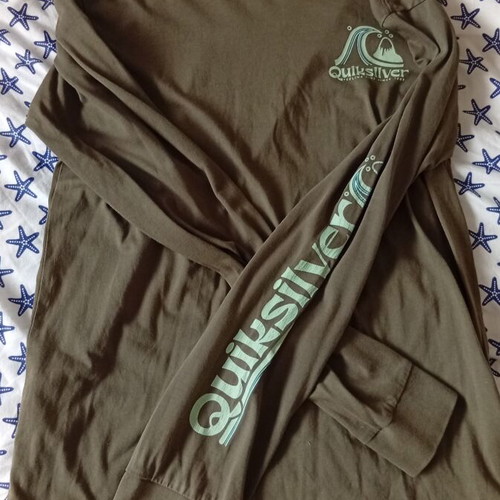 Quiksilver Long Sleeve Shirt like new, green, size M