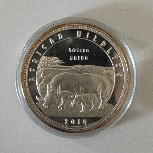 Zambia 1000 Kwacha 2014 African Wildlife Rhinoceros Proof Coin