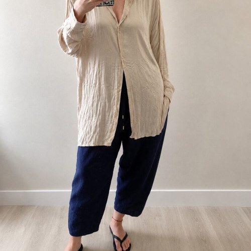 Zara satin long shirt