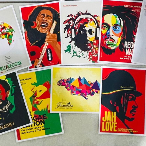 Reggae Art postcards set of 10, 15×21 cm, new