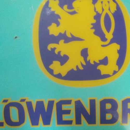 Antique 1984 Lowenbrau Beer Advertising Sign used, collectible