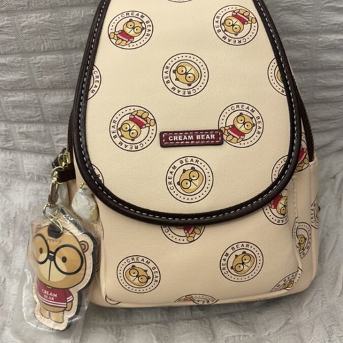 Cream Bear backpack, beige
