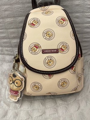 Cream Bear backpack, beige