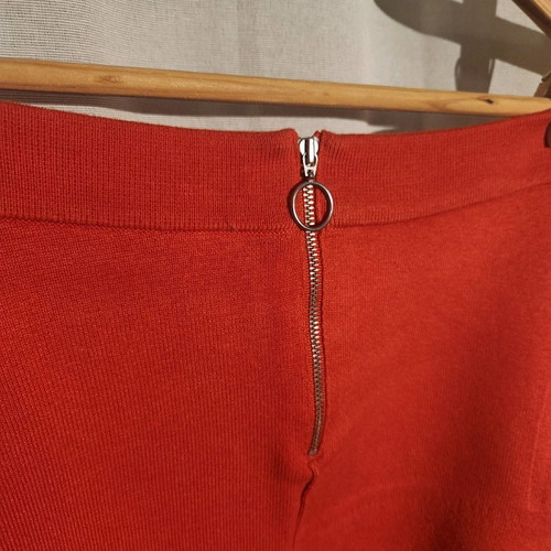 Orange skirt with zipper like new