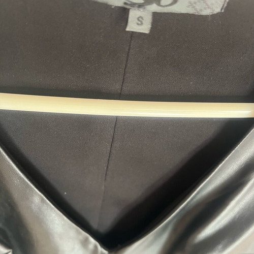 Evening top leather and lace like new, black, size S
