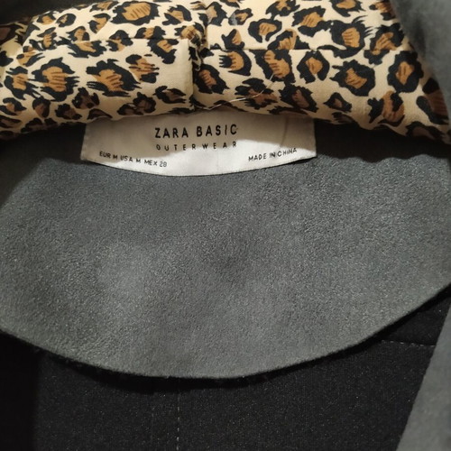 Zara suede jacket gray size medium like new
