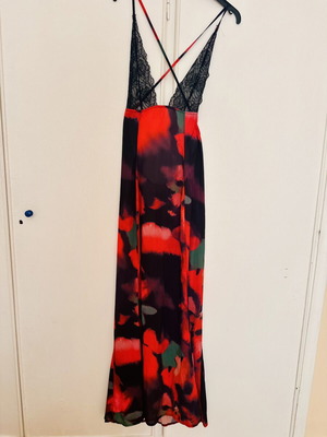 Maxi dress new, colorful with chest transparency