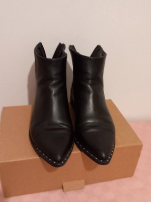 Booties with studs used, size 38, black