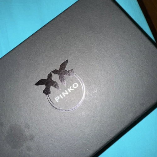 Τσάντα ώμου Pinko original ροζ-μωβ καινούργια, δερμάτινη