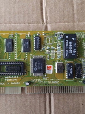 UMC UM9003FC WH2000C2 VER:C203 16-bit ISA Network Adapter Card like new