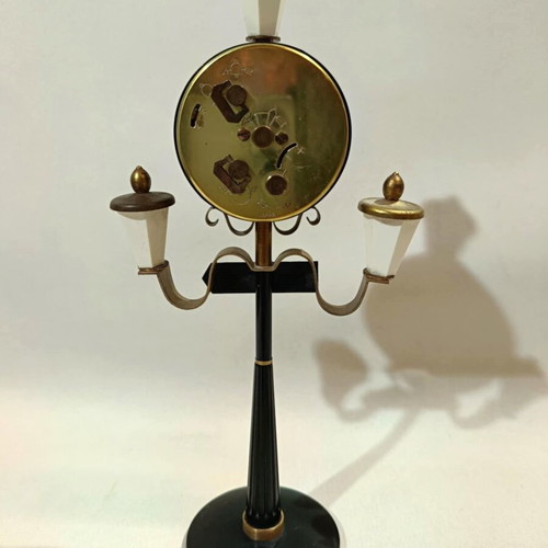 Bronze wind-up clock-alarm Rythm Japan used, 1960s design
