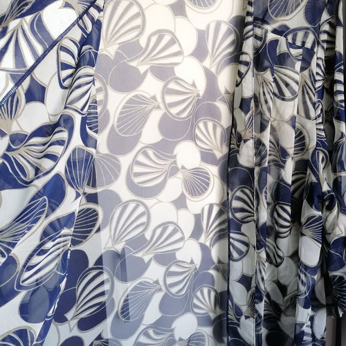 Buttonless blouse XXL, blue, semi-transparent