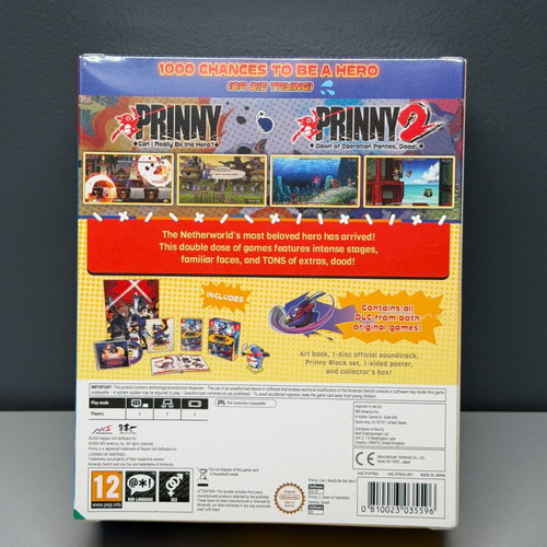 Prinny 1 & 2 Exploded and Reloaded Just Desserts Edition Nintendo Switch new