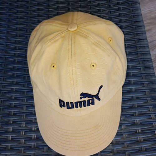Puma hat used, Ess Cap model, yellow, 100% cotton