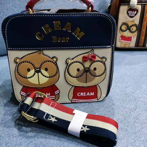 Cream Bear shoulder bag new with tags multicolor