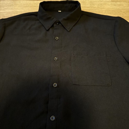 Black polo shirt, size M