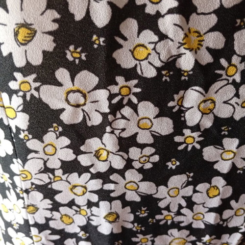 Floral dress L poppy lux, like new, colorful with front slits