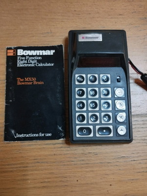 Bowmar MX50 “Bowmar Brain” vintage pocket calculator used