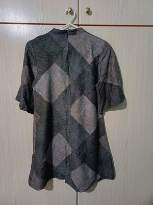 Badila mini dress new with gray pattern and short turtleneck