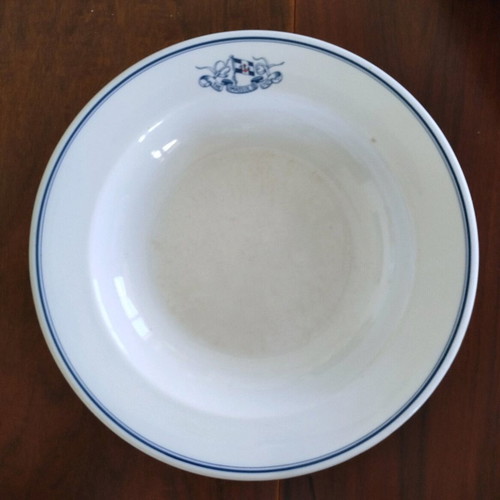 Collectible nautical commemorative deep plate 25cm used