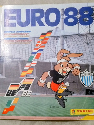 Άλμπουμ Euro 88 Panini μεταχειρισμένο με άκυρα αυτοκόλλητα