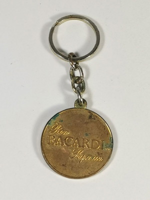 Vintage collectible used Ron Bacardi Superior keychain