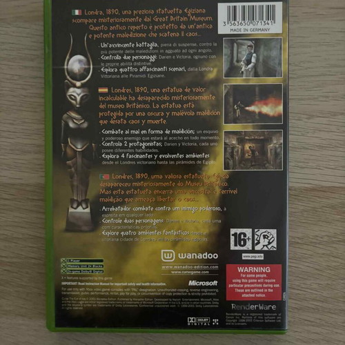 Curse: The Eye of Isis Xbox Original used complete with English menu