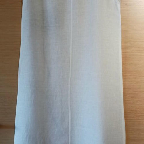 Linen floral dress like new, white with black rose print