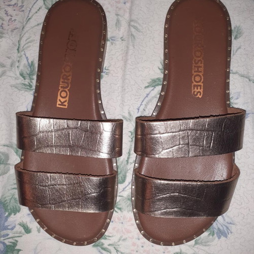 Kouroshoes sandals like new, size 36, brown and gold