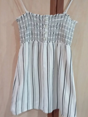 Stradivarius short dress used, size M, gray and beige
