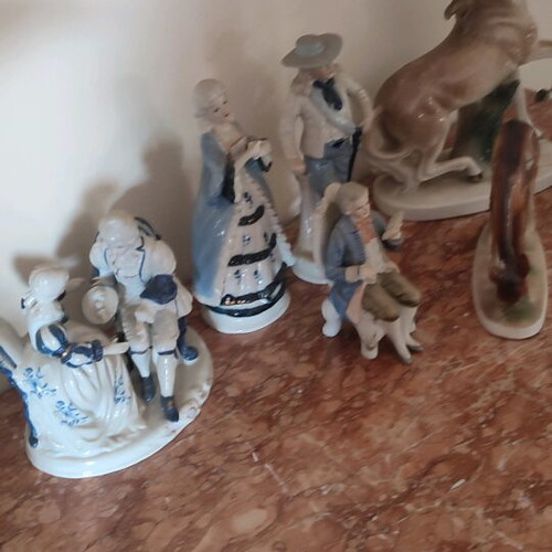 Porcelain decorations in various designs like new