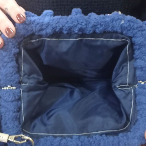 Puffy Bag 20cm handmade with metal frame, customizable colors